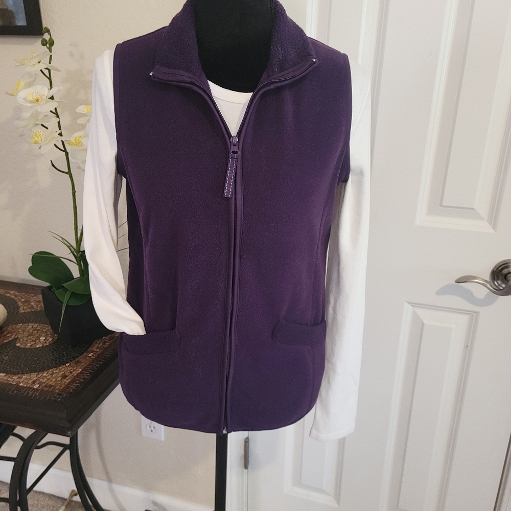 SOLD Pretty Dark Purple Fleece Vest